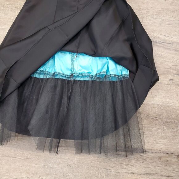 VTG Y2K ZumZum Niki Livas Babydoll Dress Tulle Goth Blue Black Party HoCo 9 / 10 - Picture 9 of 15